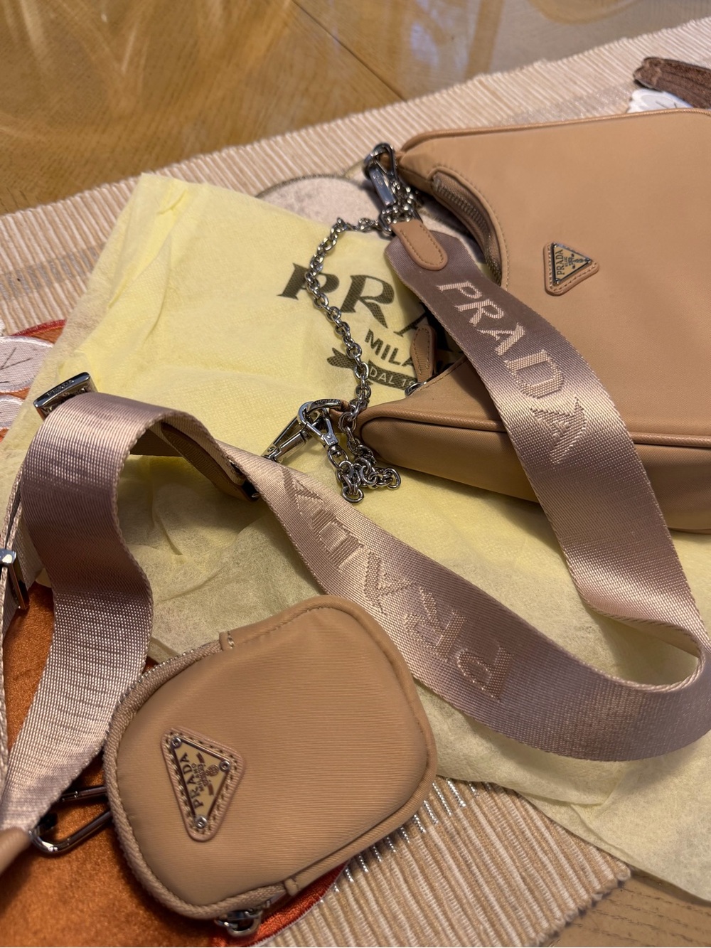 Pra-da Beige Re-edition (Not-auth..) - Picture 6 of 9